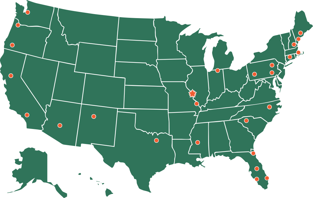Huttig Map Locations